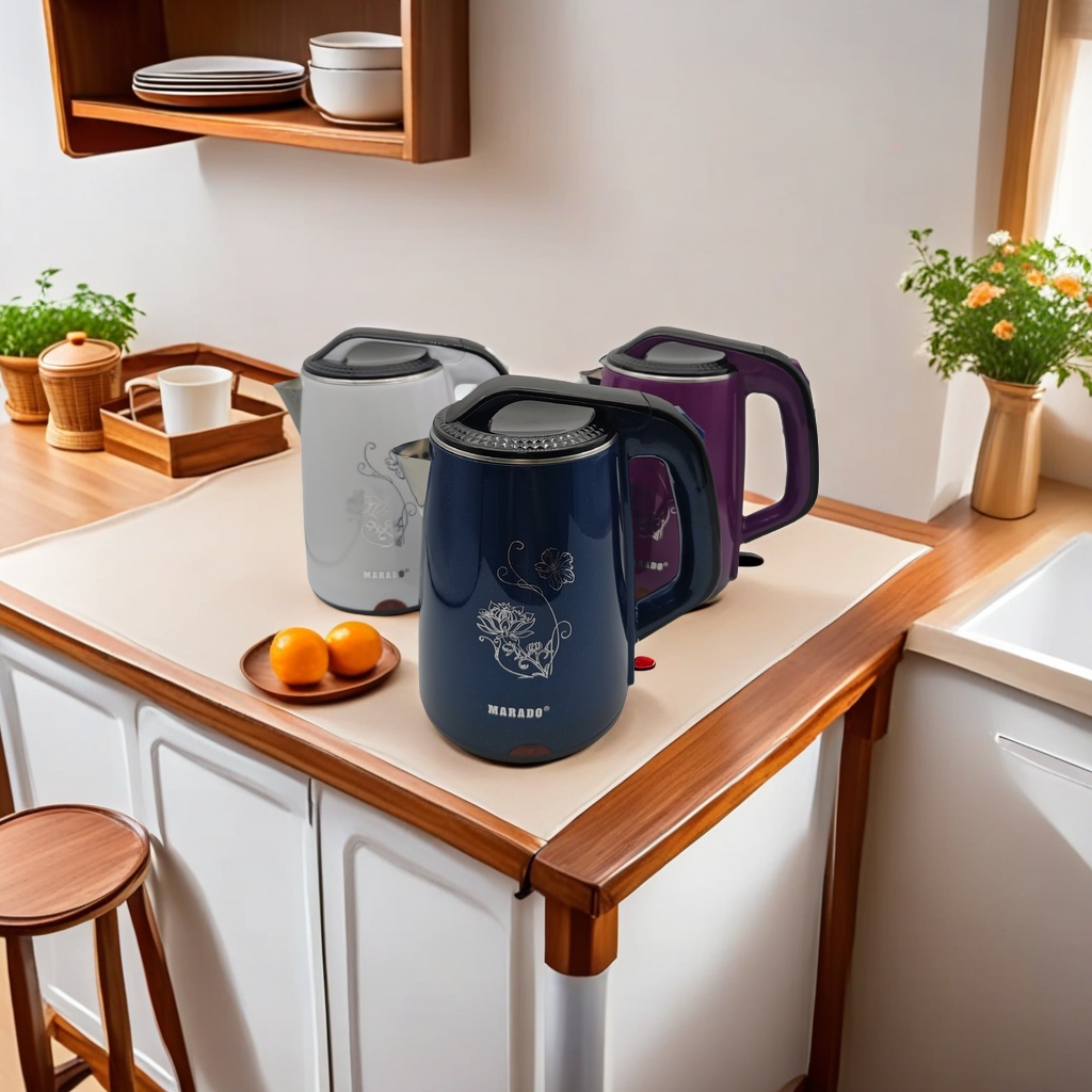 MARADO electric kettle with large capacity, suitable for home and hotel use. It features an automatic power-off boiling and boiling function. Genuine hot water is provided quickly and quickly, ensuring safety and convenience details Picture