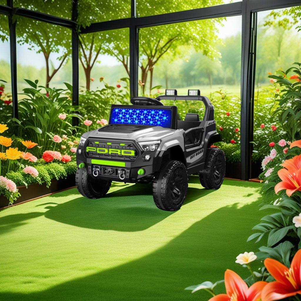 儿童电动遥控车玩具 充电四驱赛车模型 男孩生日礼物 创意趣味互动游戏