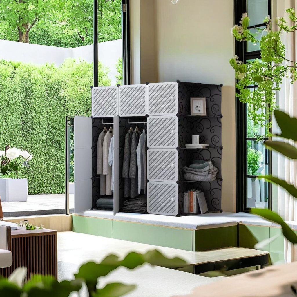 塑料组合衣柜细节图