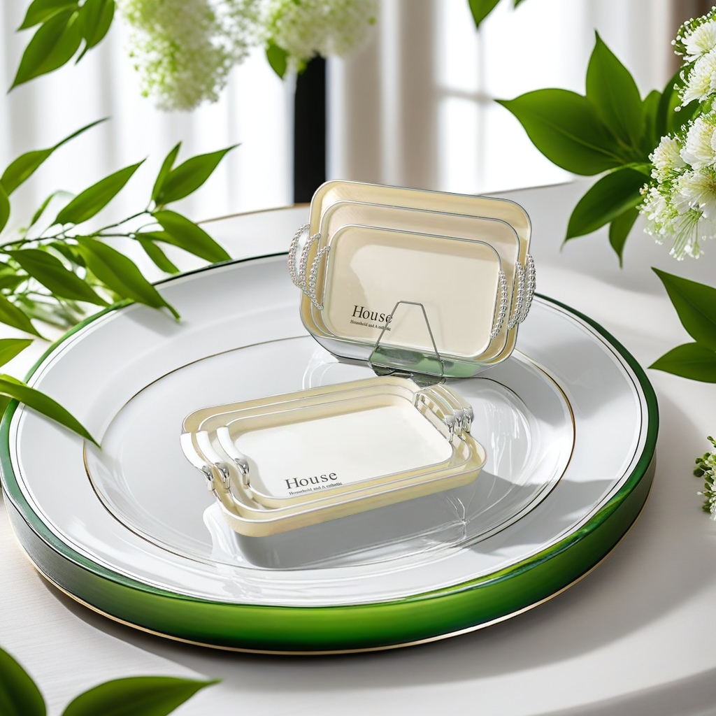 外贸批发银色轻奢托盘餐盘水果盘