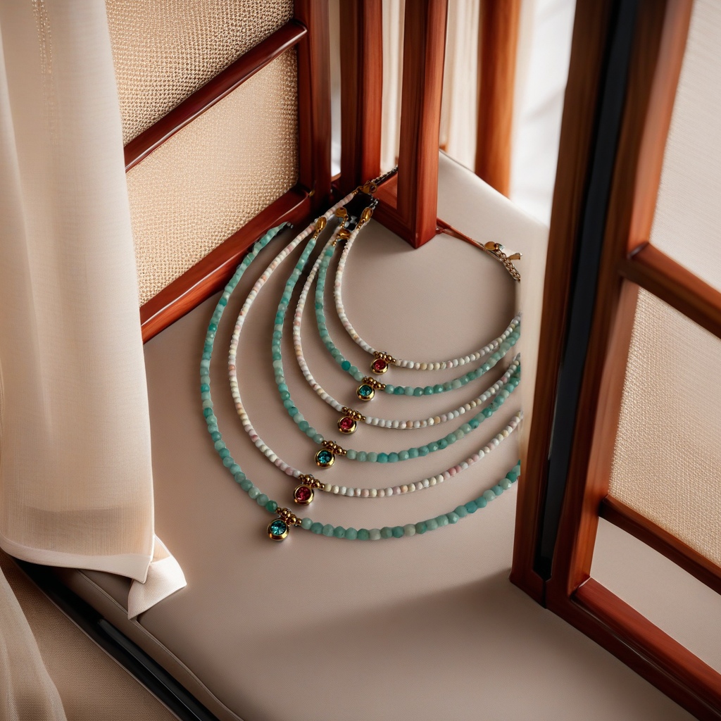 高级不锈钢天然石吊坠项链 简约时尚耐用防褪色饰品礼物