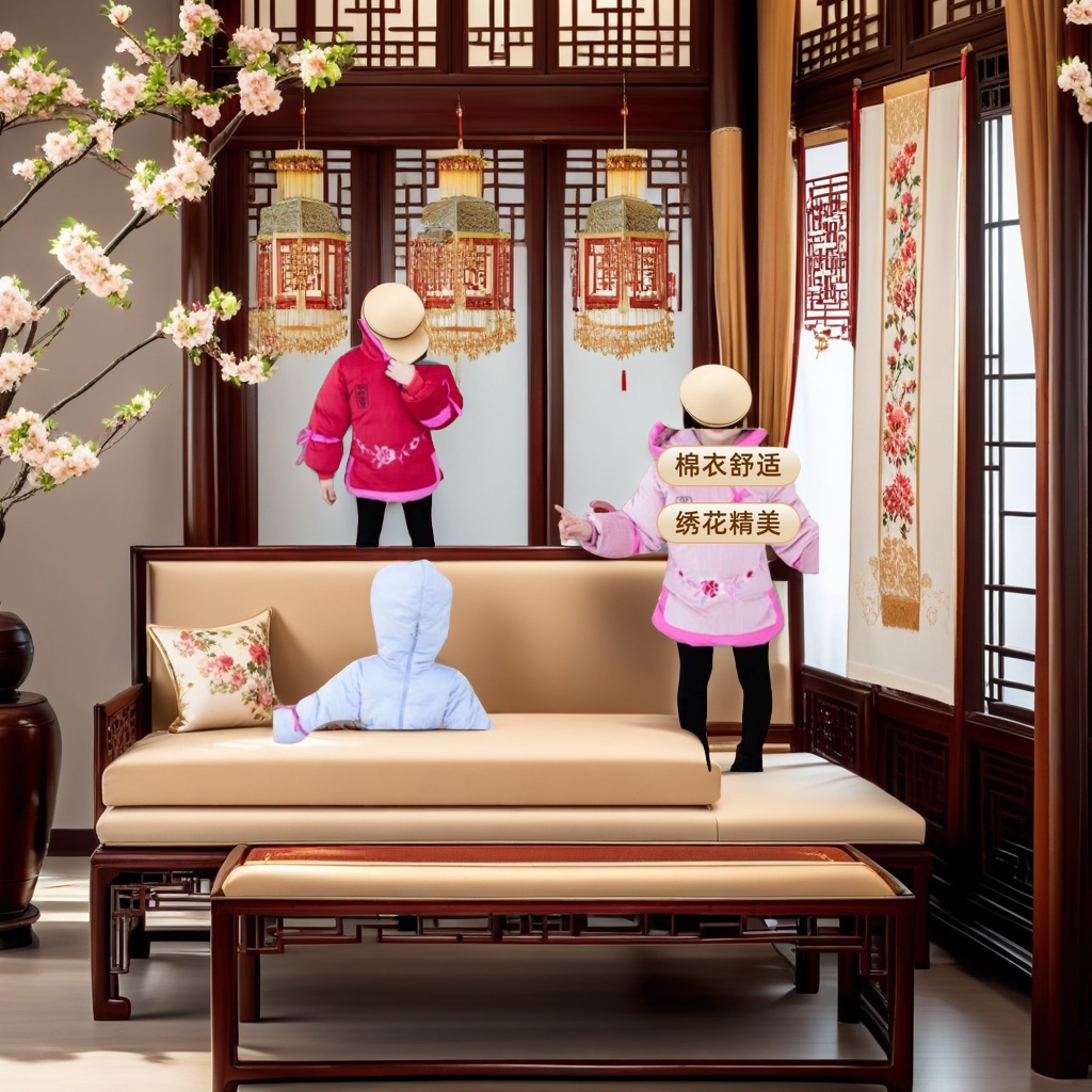 童棉袄/棉服实物图