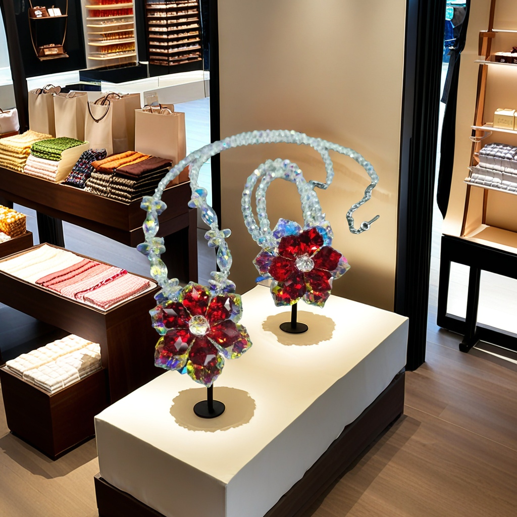 The most popular and dazzling crystal flower jewelry, exquisite handicrafts, gifts, decorations, high-end jewelry, and jewelry box packaging Item Picture