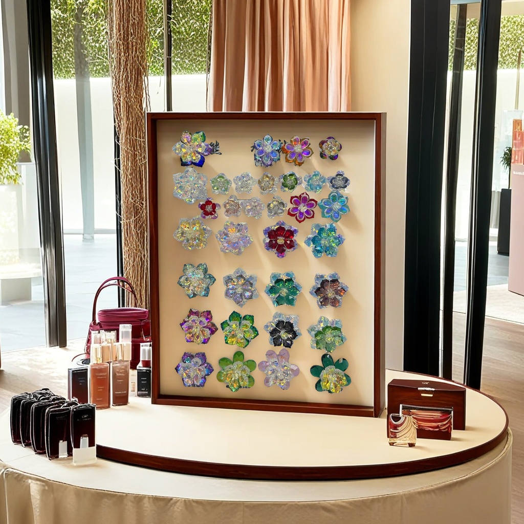 The most popular and dazzling crystal flower jewelry, exquisite handicrafts, gifts, decorations, high-end jewelry, and jewelry box packaging