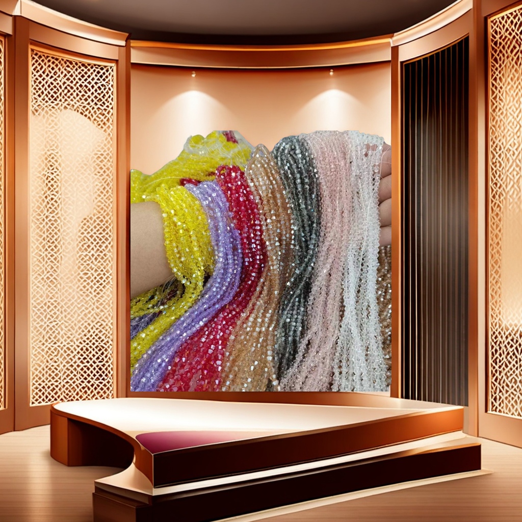 The dazzling crystal bead series of jewelry features exquisite handcrafted beaded necklaces, bracelets, earrings and a set of fashionable ladies' fine accessories details Picture