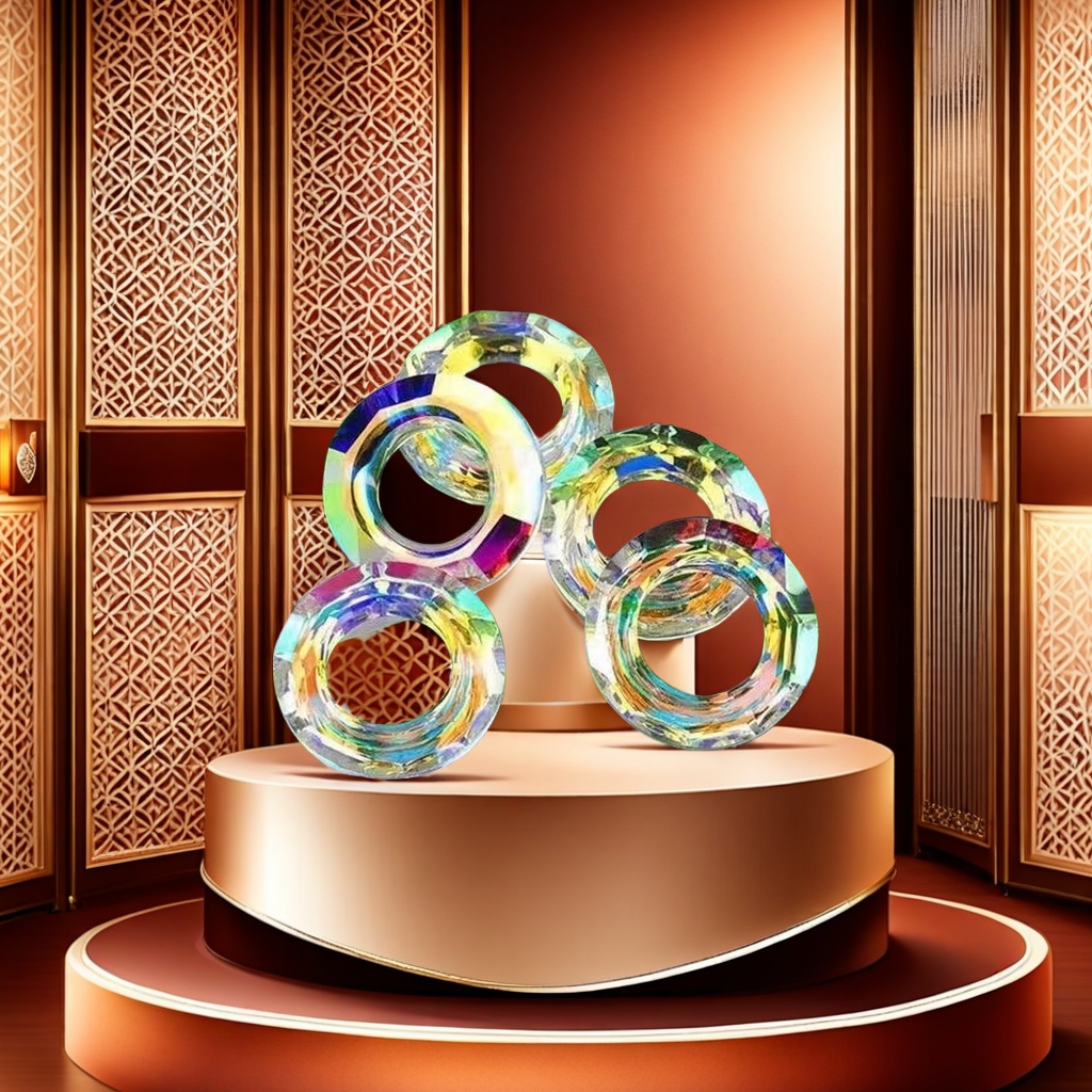 The dazzling crystal bead series of jewelry features exquisite handcrafted beaded necklaces, bracelets, earrings and a set of fashionable ladies' fine accessories