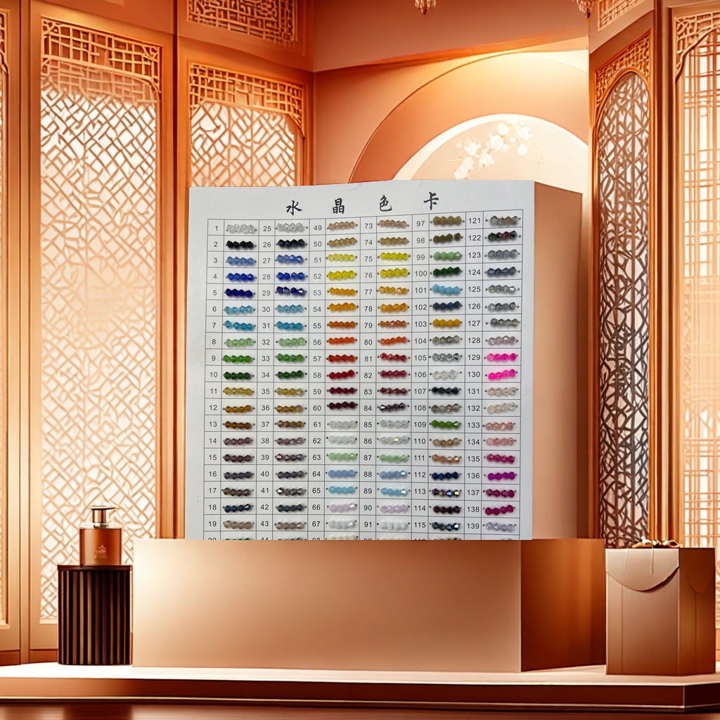 The dazzling crystal bead series of jewelry features exquisite handcrafted beaded necklaces, bracelets, earrings and a set of fashionable ladies' fine accessories Specification image