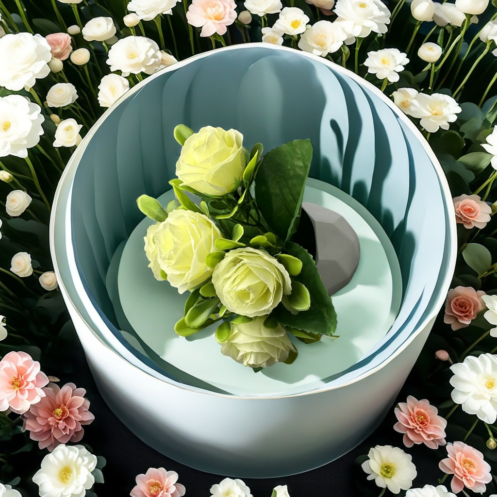 仿真花礼盒实物图