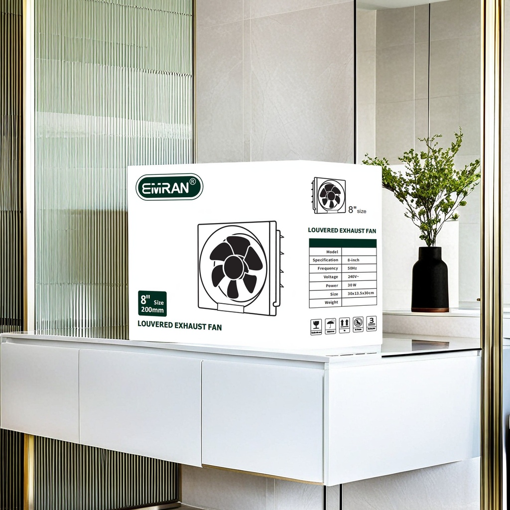 Kitchen exhaust fan, household ventilation fan, high-efficiency kitchen exhaust fan, silent, large air volume, rapid ventilation, improving kitchen air quality details Picture