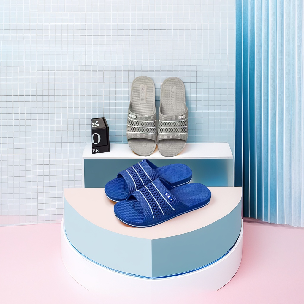 男士夏季潮流草编人字拖 一字拖男鞋 轻便舒适拖鞋 休闲户外沙滩鞋