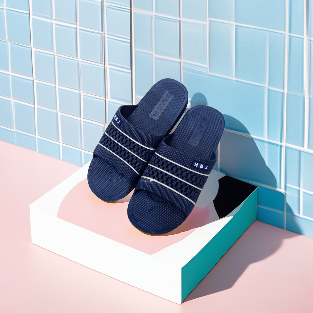 男式凉拖实物图