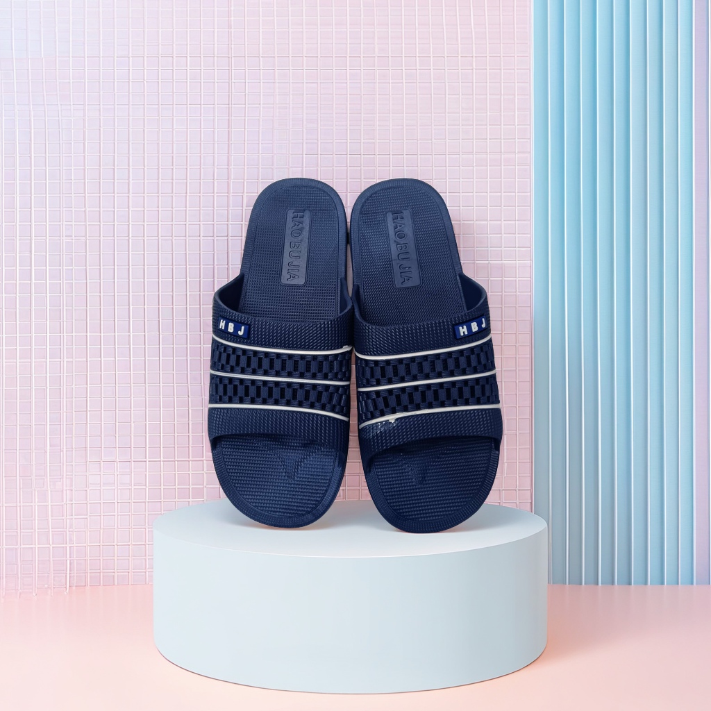 拖鞋夏季男式防滑耐磨浴室家居拖鞋白底实物图