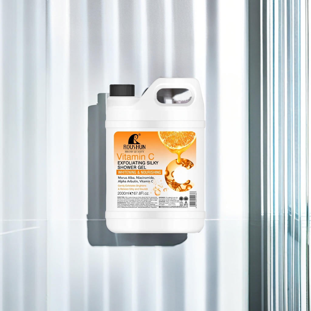 ROUSHUN Soft VC Vitamin C Shower Gel Body Wash Lotion Texture Gel Gel Type Gentle Cleansing Brightens Complexion Deep Nourishment Item Picture