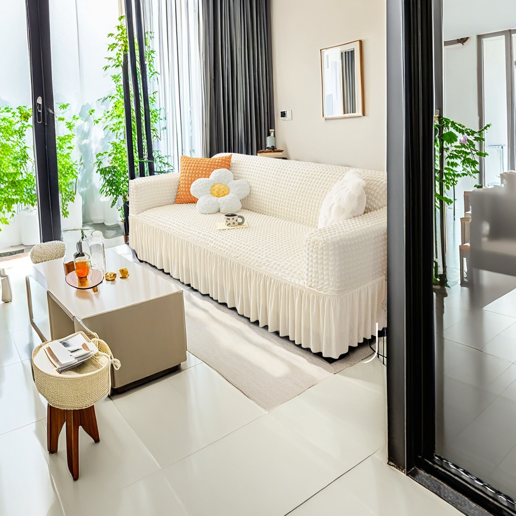 全包小清新三人沙发罩简约布艺弹力泡泡纱加厚防滑沙发套罩批发 其他分类家居装饰品