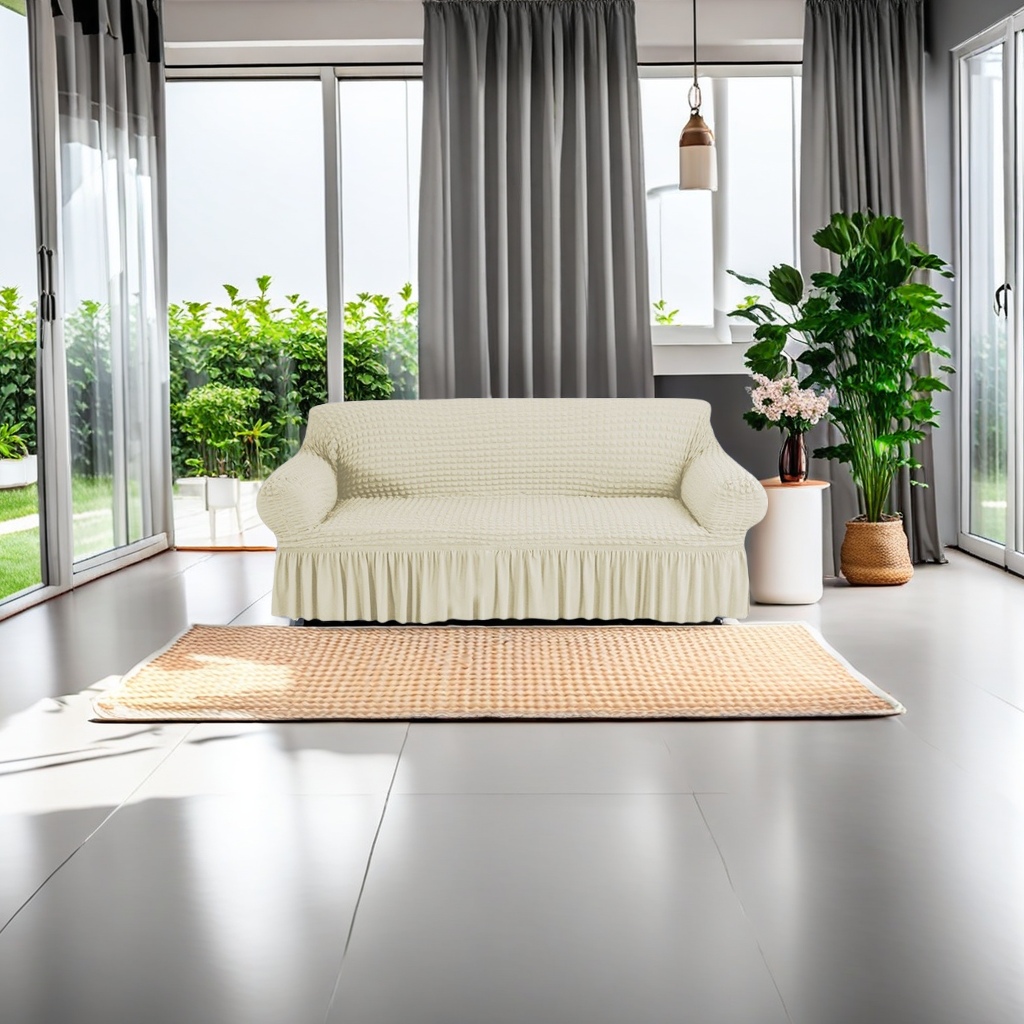 全包小清新三人沙发罩简约布艺弹力泡泡纱加厚防滑沙发套罩批发 其他分类家居装饰品白底实物图