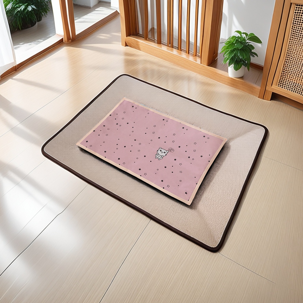The new ice silk cooling dog mat is cool, breathable and waterproof on both sides. It is suitable for cat beds, dog beds, cool MATS, pet beds and cages