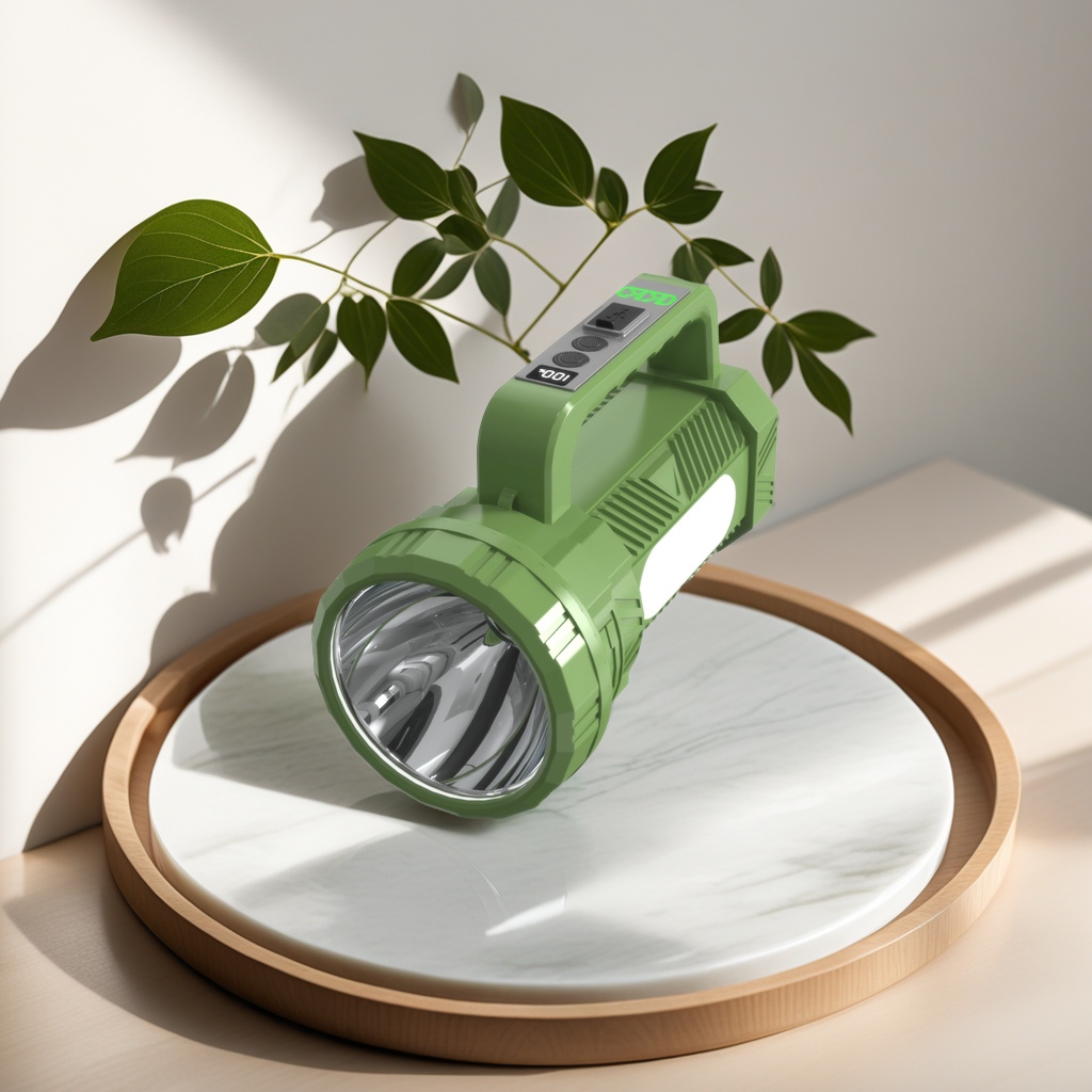 Outdoor mini portable LED searchlight, ultra-bright long-distance hand-held lamp, essential equipment for night fishing and camping Application Scenario