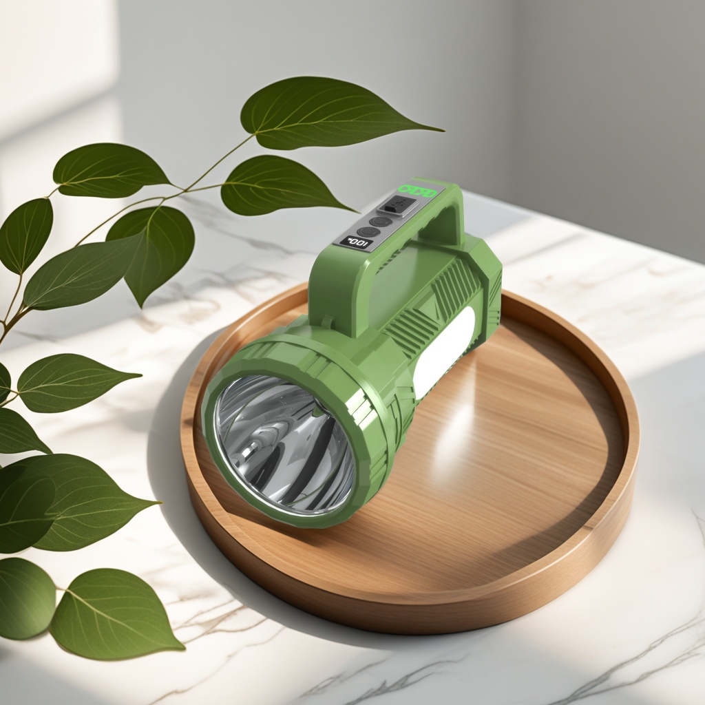 Outdoor mini portable LED searchlight, ultra-bright long-distance hand-held lamp, essential equipment for night fishing and camping Specification image