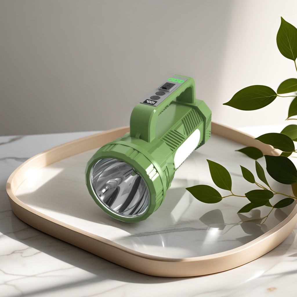 Outdoor mini portable LED searchlight, ultra-bright long-distance hand-held lamp, essential equipment for night fishing and camping details Picture