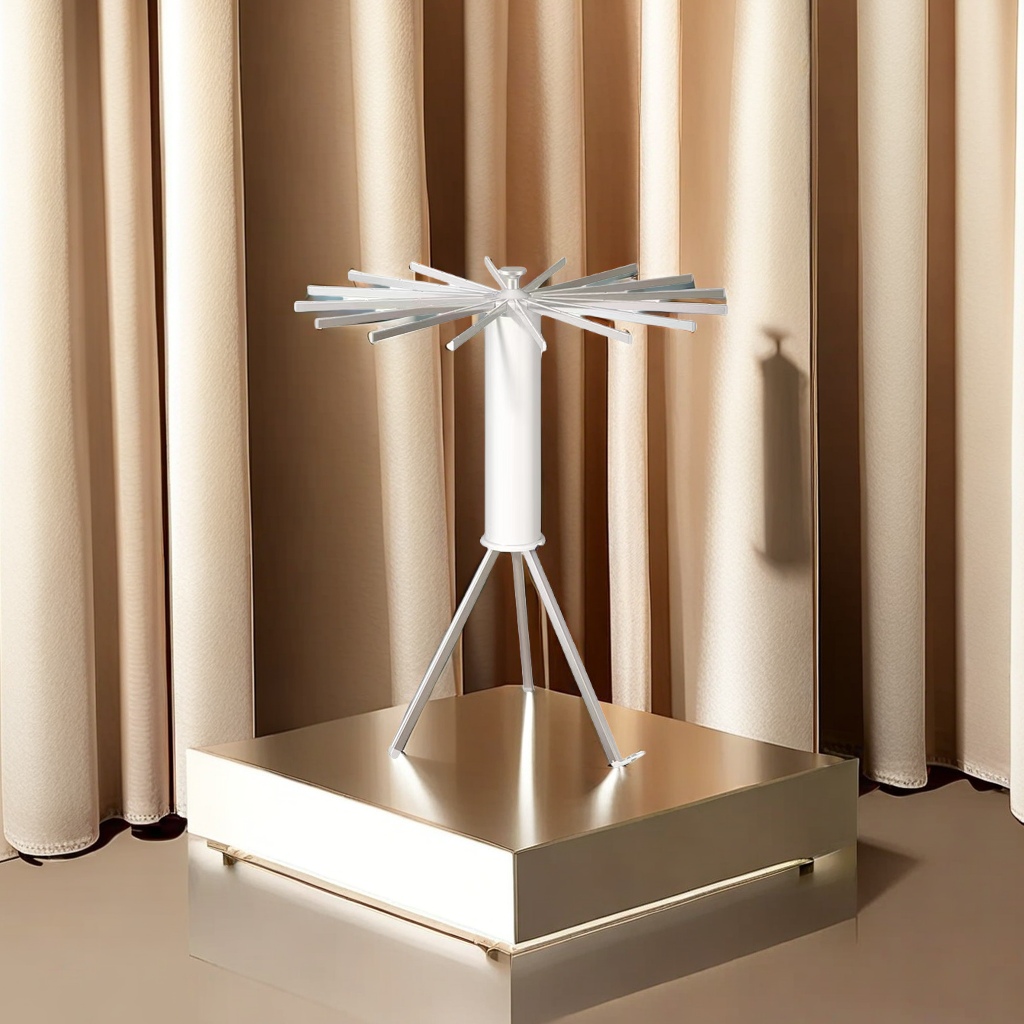 不锈钢+防锈PP塑料可折叠八爪鱼晾晒架 16杆翼型挂衣架阳台卧室三脚落地晾衣架 轻松解决酒店户外晾衣难题 母婴专用分区晾详情4