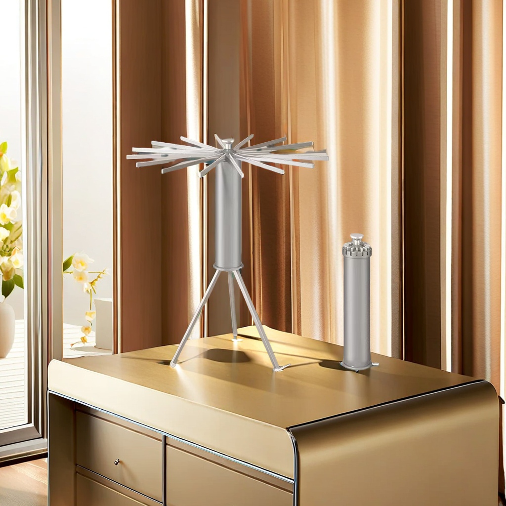 不锈钢+防锈PP塑料可折叠八爪鱼晾晒架 16杆翼型挂衣架阳台卧室三脚落地晾衣架 轻松解决酒店户外晾衣难题 母婴专用分区晾详情3