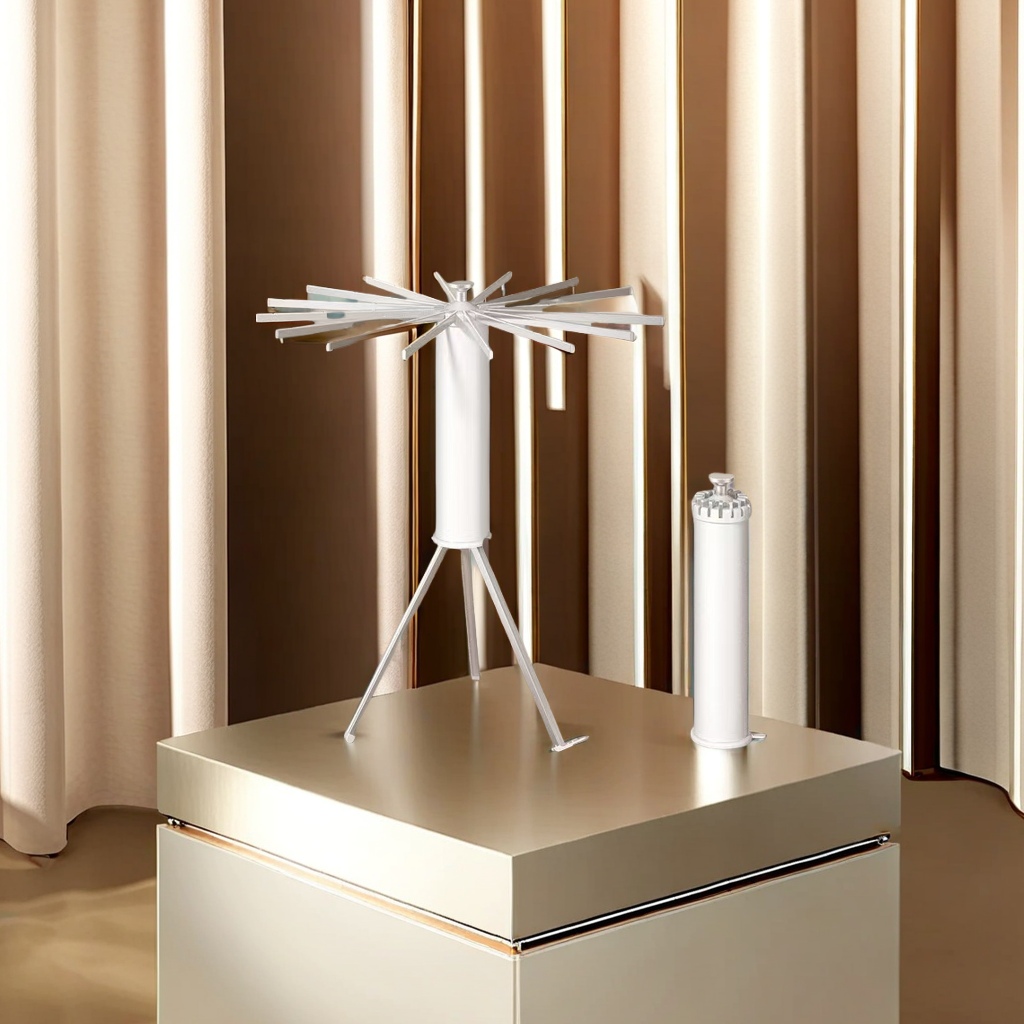 不锈钢+防锈PP塑料可折叠八爪鱼晾晒架 16杆翼型挂衣架阳台卧室三脚落地晾衣架 轻松解决酒店户外晾衣难题 母婴专用分区晾详情1