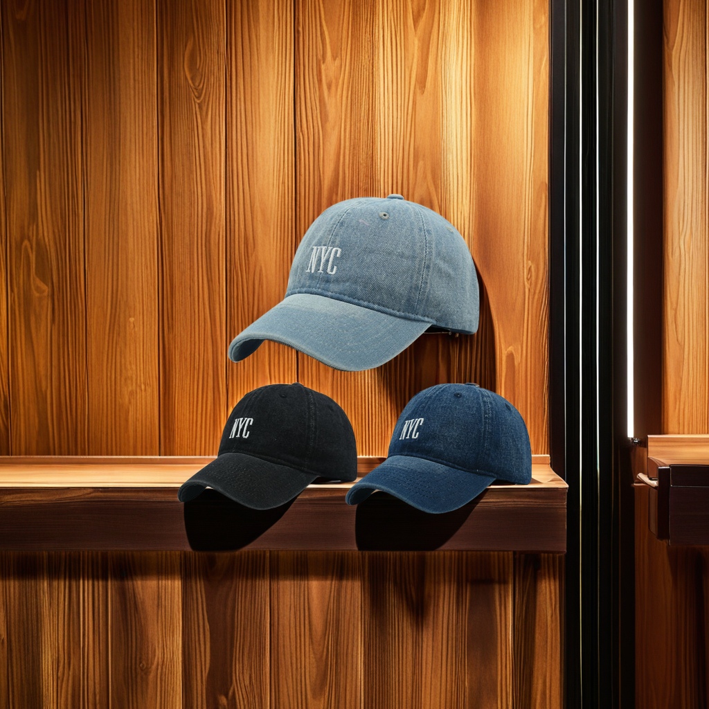 The retro baseball caps for men and women embroidered in NYC, washed denim baseball caps, embroidered and aged outdoor sun hats, and adult caps are all fashionable and trendy