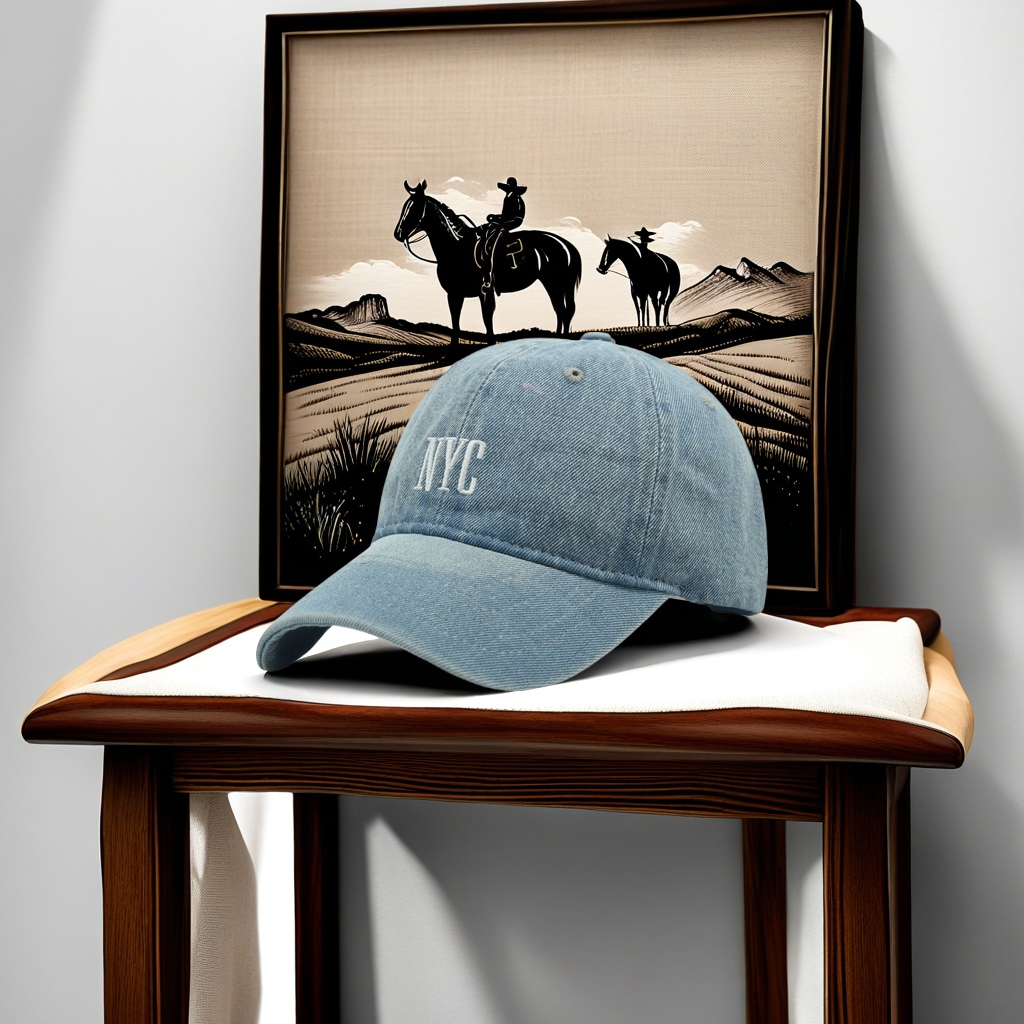 The retro baseball caps for men and women embroidered in NYC, washed denim baseball caps, embroidered and aged outdoor sun hats, and adult caps are all fashionable and trendy Item Picture