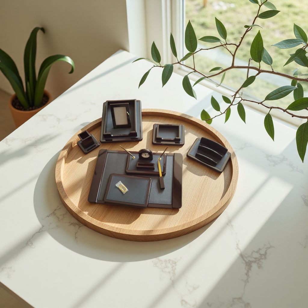 高级商务办公套装 组合套装 简约设计 多功能文具盒笔记本鼠标垫一体化办公用品1详情3