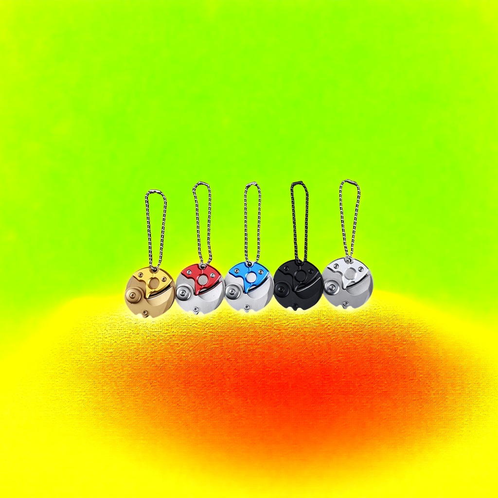 Mini outdoor folding knife, coin knife, multi-functional portable keychain knife, stainless steel fruit knife, folding knife, lightweight and practical, easy to carry with safety protection Specification image