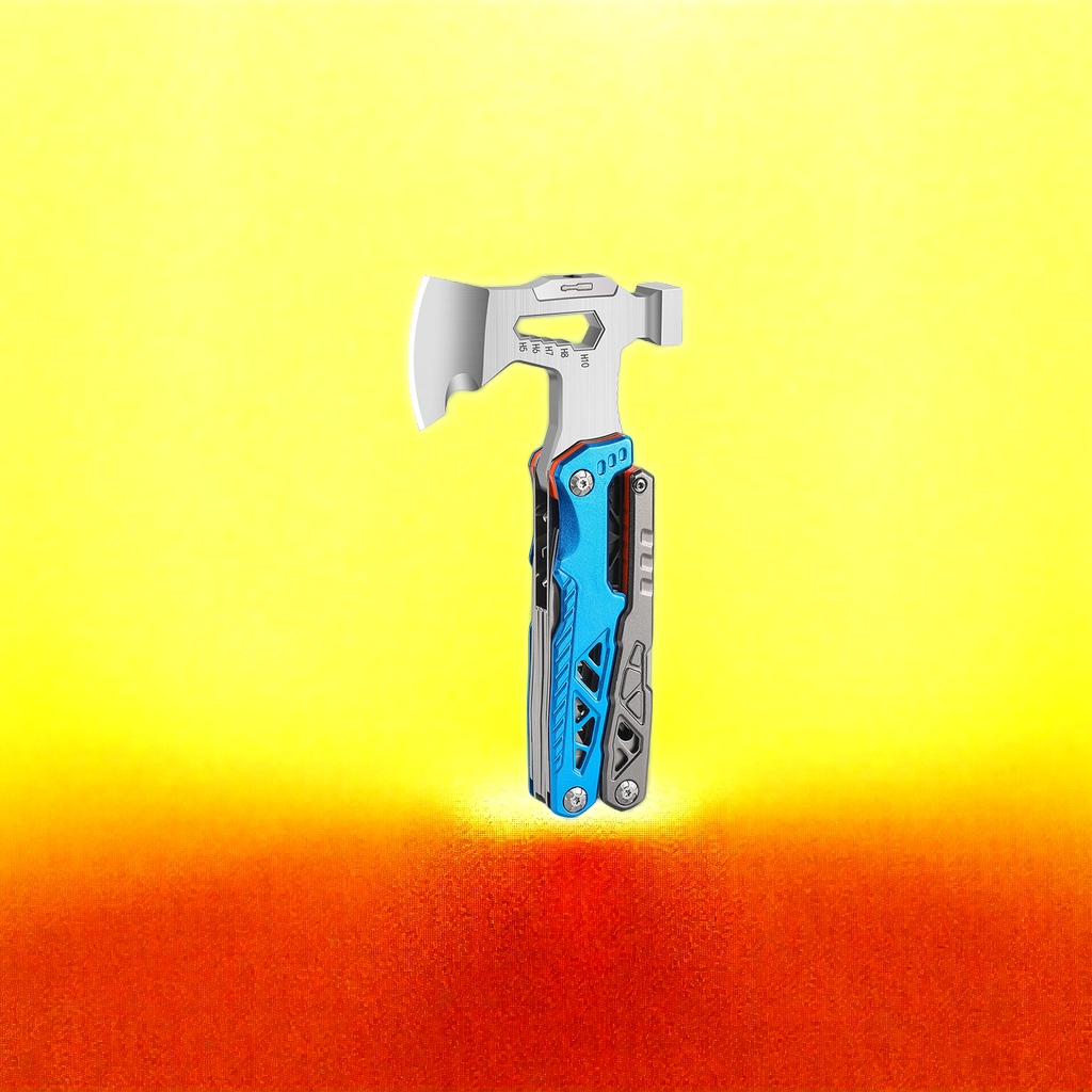 Wholesale outdoor multi-functional axes, vehicle-mounted hammers, pliers, firewood chopping tactical axes, camping survival firewood chopping axe combination tools Item Picture