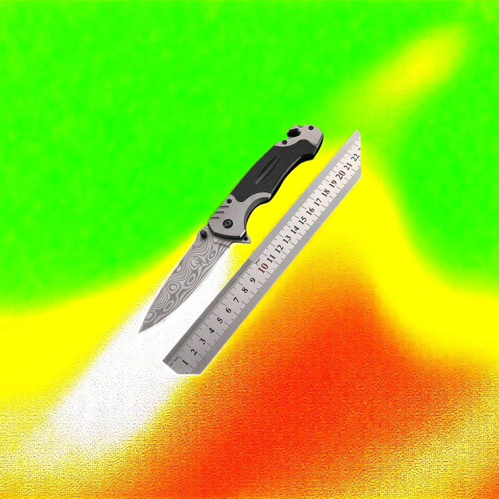 G10 handlebar Damask pattern tactical survival knife, stainless steel pocket self-defense knife, folding portable knife, essential for outdoor camping G10 handlebar Damask pattern tactical survival knife, stainless steel pocket self-defense knife, folding portable knife, essential for outdoor camping