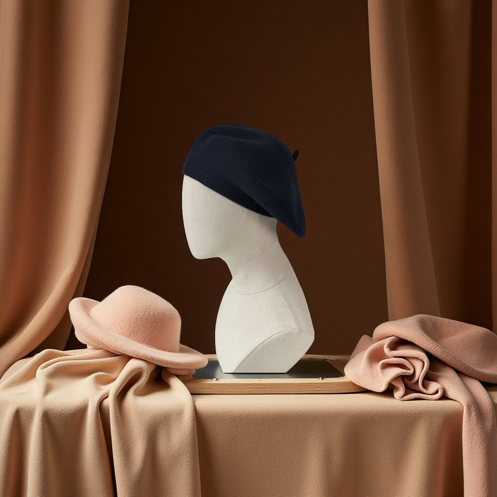 Women's cashmere beret hats, children's hats, baby beach hats, fisherman hats, headscarves, fashionable clothing accessories, suitable for outings, sun protection, children's sensitive skin hats, hats details Picture