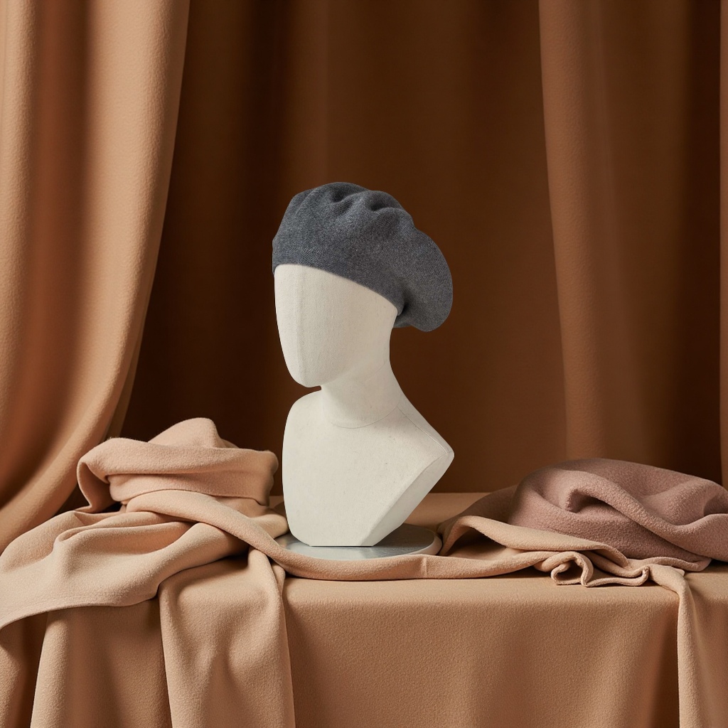 Women's cashmere beret hats, children's hats, baby beach hats, fisherman hats, headscarves, fashionable clothing accessories, suitable for outings, sun protection, children's sensitive skin hats, hats Specification image