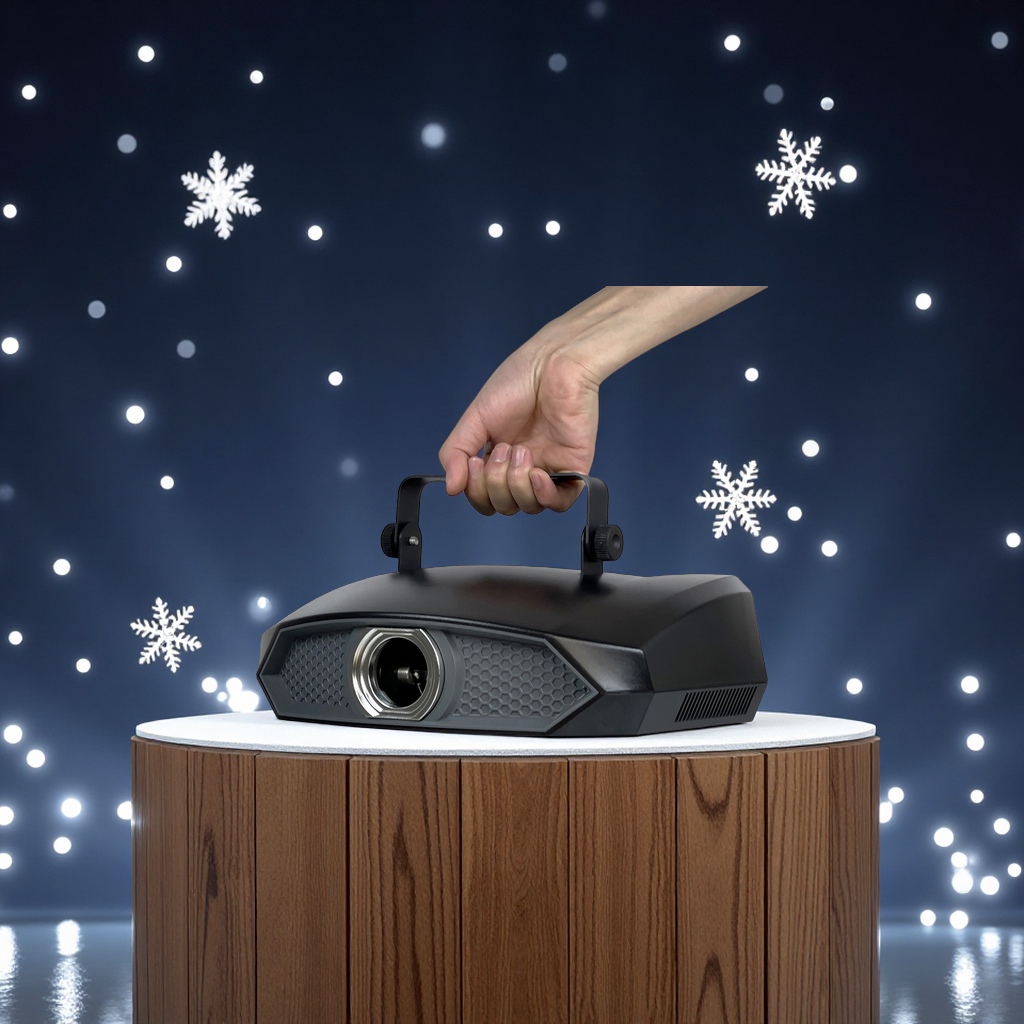 New 5W white star snowflake laser light stage lighting wedding bar KTV bungee di effect cool stage lighting equipment Other categories details Picture