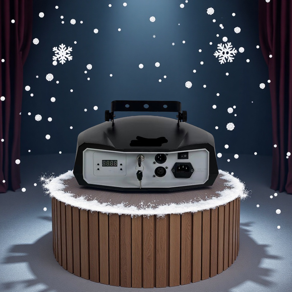 New 5W white star snowflake laser light stage lighting wedding bar KTV bungee di effect cool stage lighting equipment Other categories Specification drawing