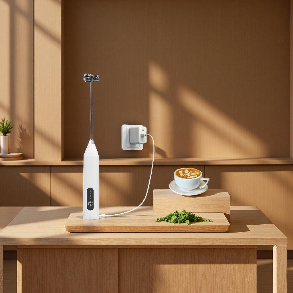 Home wireless mini electric egg beater, handheld cream whipping wonder, milk frother, cappuccino-specific blender, a great helper for easy baking Specification image