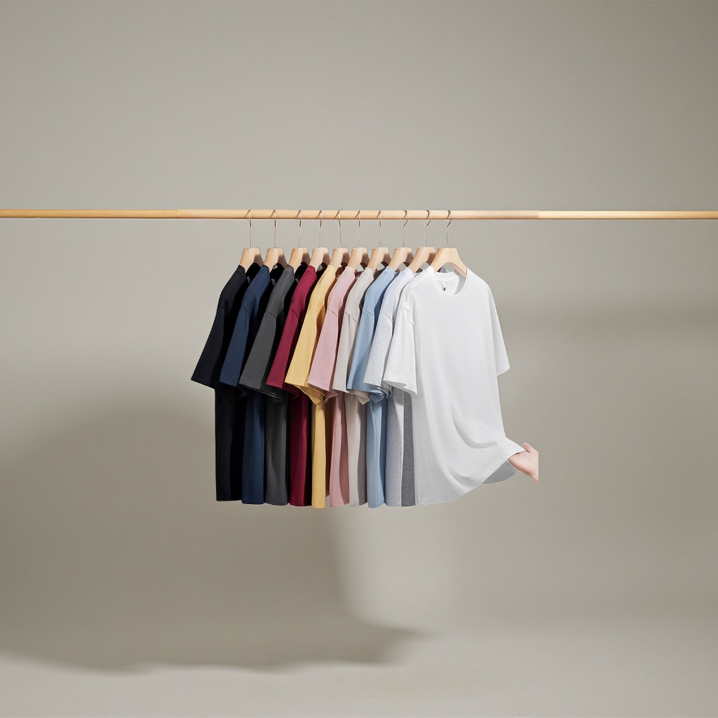 夏季新款男士短袖T恤 260g重磅纯棉 高密双纱32S新疆精梳棉打底文化衫 男士时尚休闲T恤衫