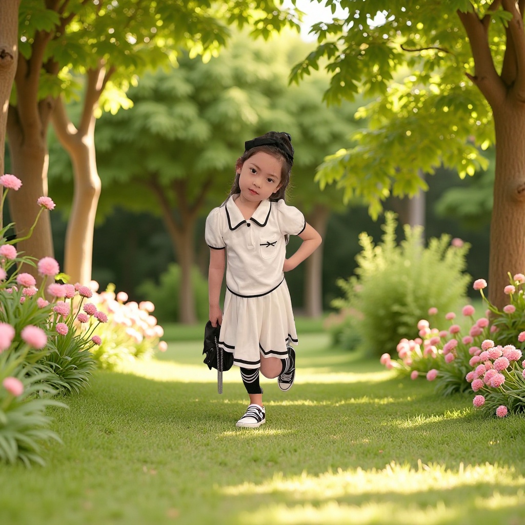 2025夏季新款儿童休闲套装 时尚女童运动装短袖短裙两件套 薄款潮流童套装 温馨舒适适合户外活动