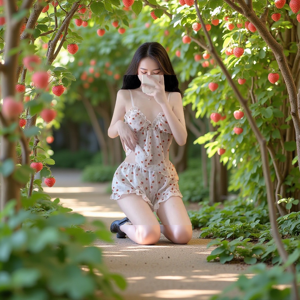 情趣内衣性感日系少女草莓雪纺睡衣吊带诱惑分体两件套装家居服