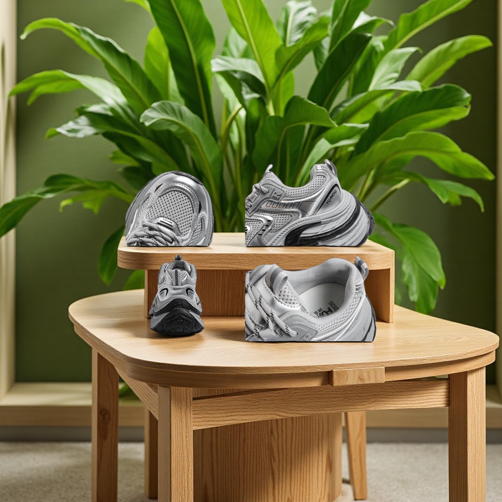 女式运动单鞋实物图