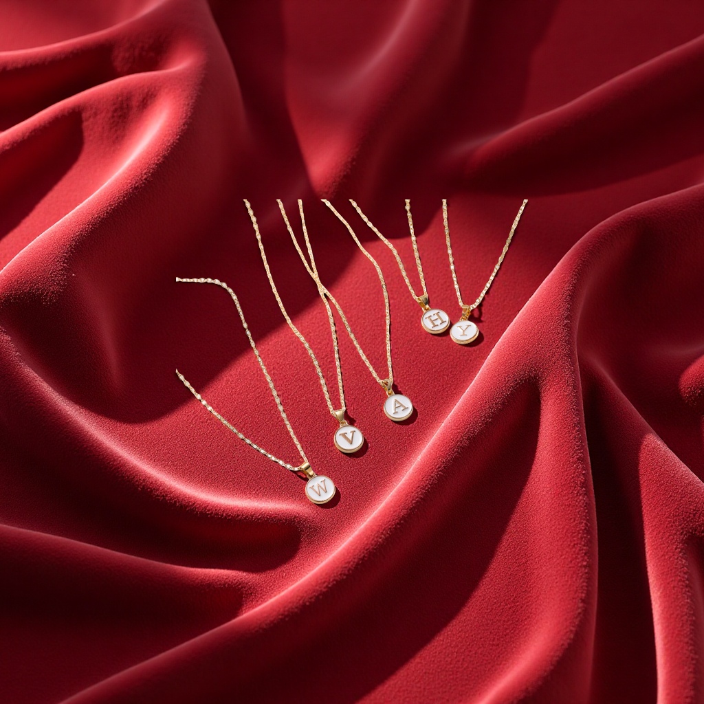 跨境热销金色26字母O字链项链女 情侣名字挂坠厂家现货批发 优雅时尚首饰精品