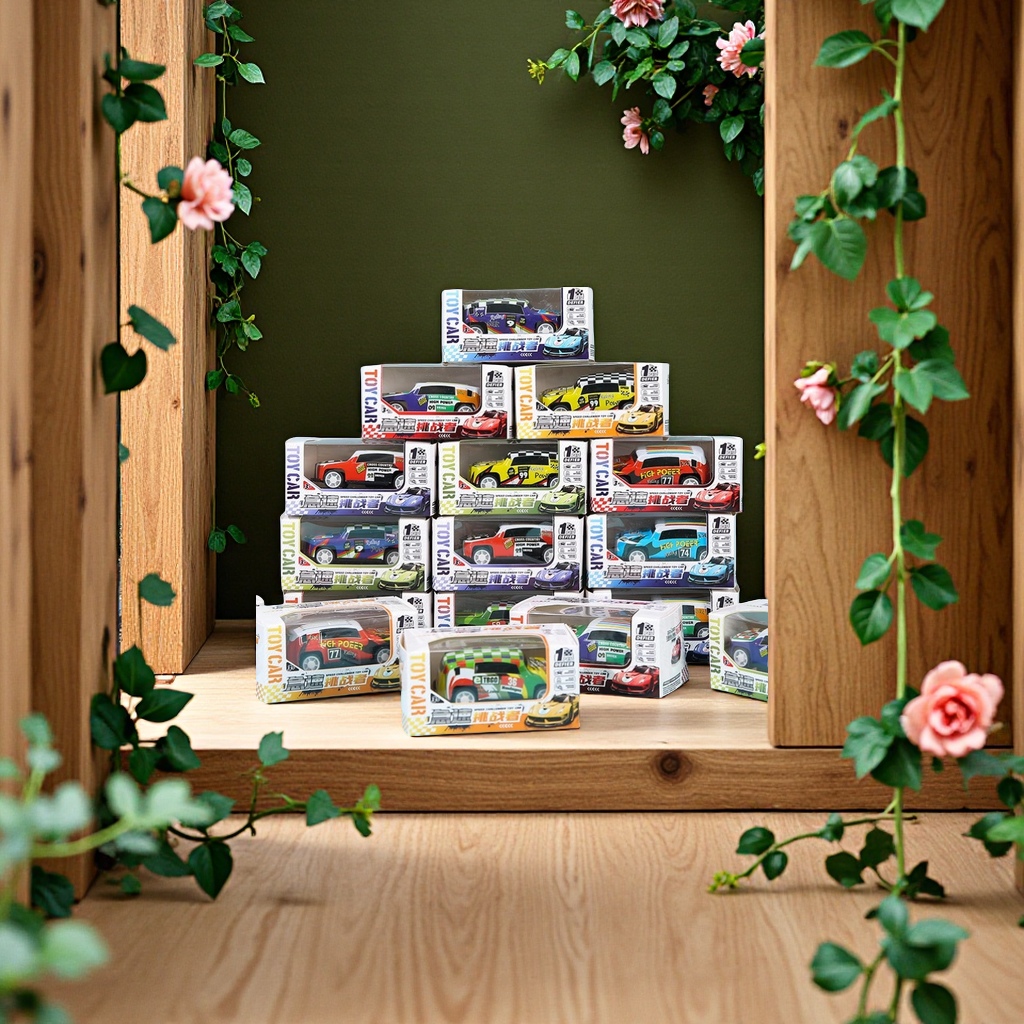 金属回力赛车模型玩具 男孩学生儿童益智迷你汽车 惯性驱动幼儿园小礼品 玩具车回力版