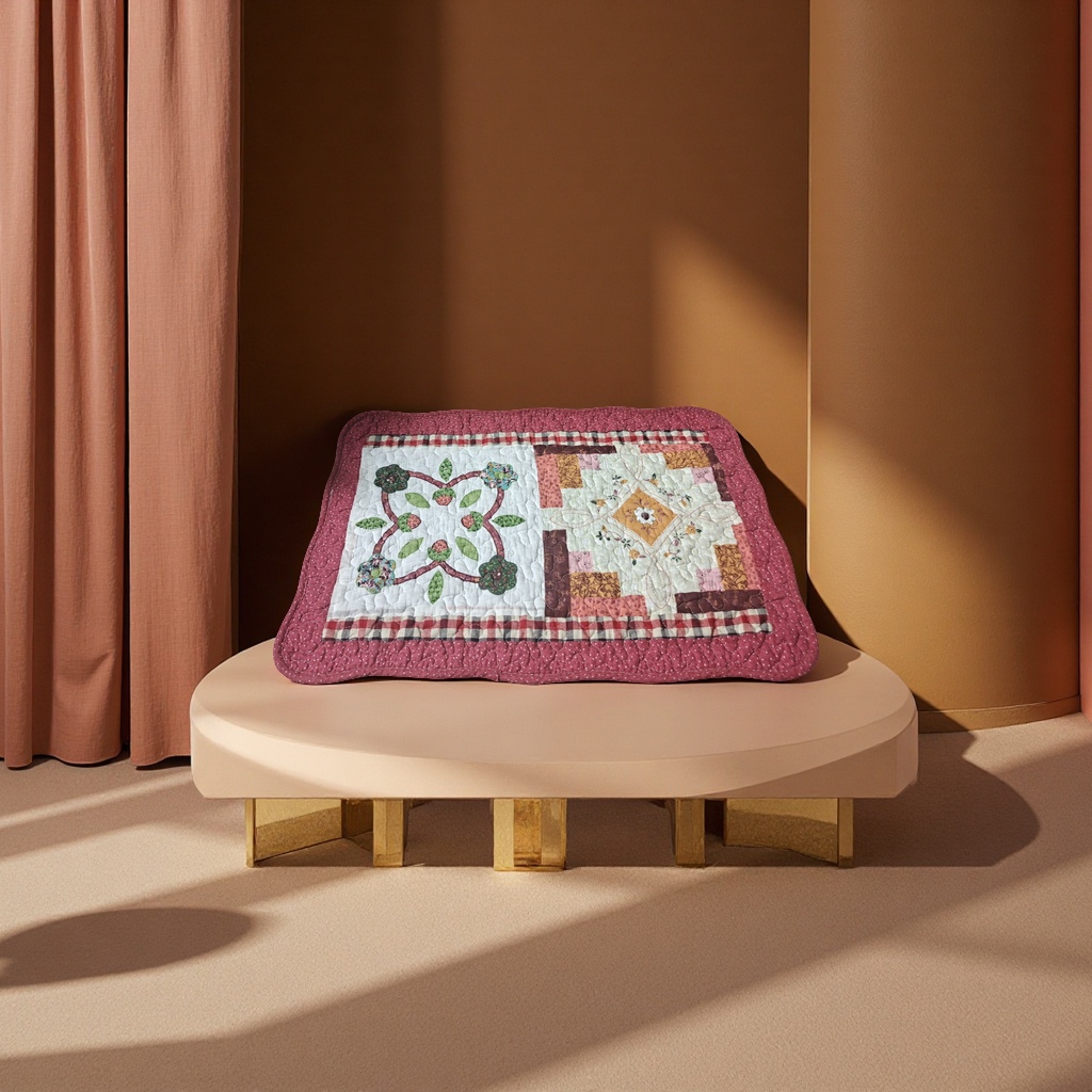 全棉绗缝拼接地垫 韩式田园风格 底部防滑颗粒设计 耐磨防滑 厂家直销 现货现发 欢迎新老客户验厂采购