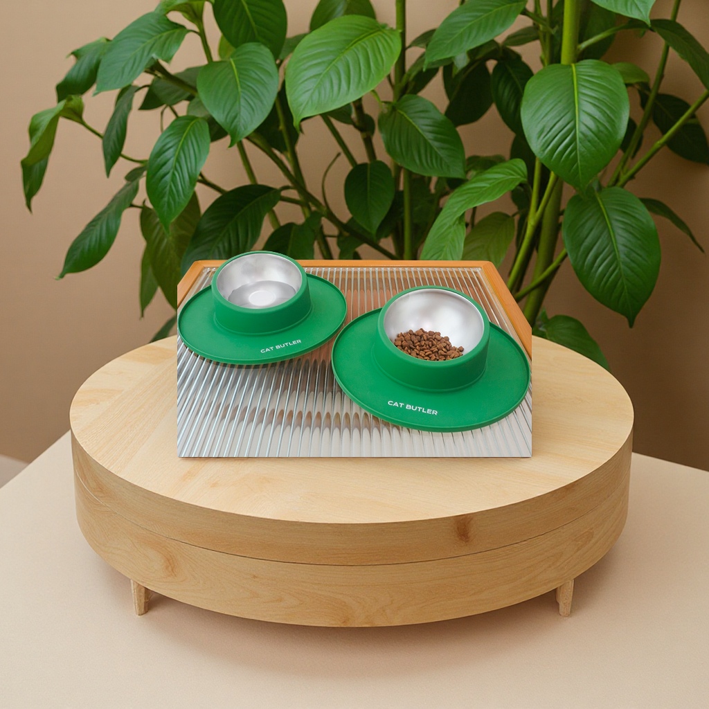 硅胶不锈钢宠物猫狗碗 防滑防漏易清洗 两用吃饭喝水狗食盆 固定狗碗宠物用品详情图1