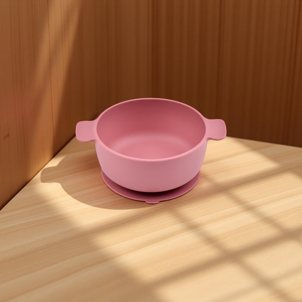 Baby-specific silicone bowls, anti-drop double-ear suction cups, custom-made complementary food bowls for babies learning to eat independently, children's tableware mugs, safe, non-toxic and easy to clean Item Picture