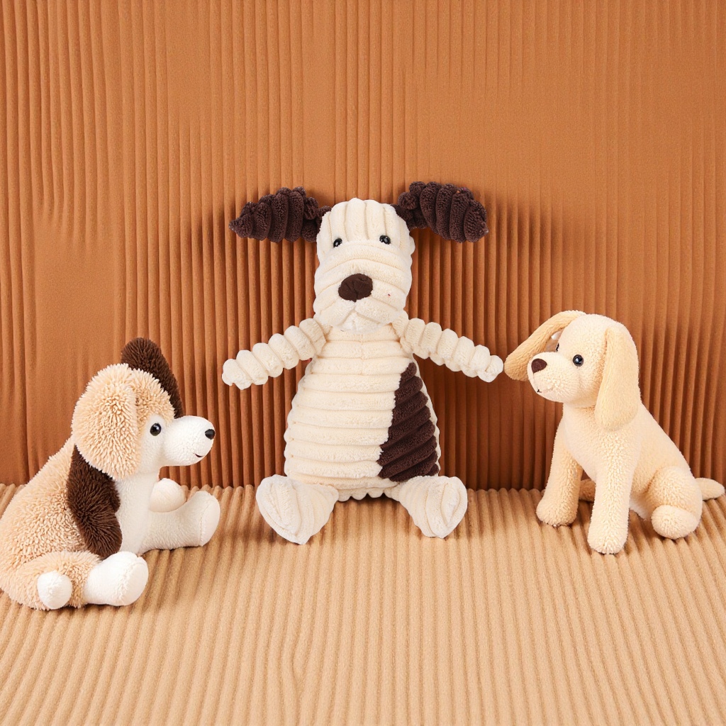 Amazon's best-selling pet dog-specific toys, corduroy sound-emitting plush teething training toys, offer a variety of options to help dogs vent and train Item Picture