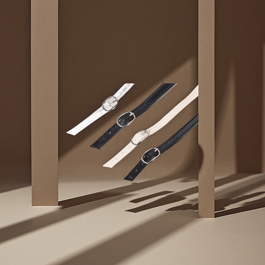 Triangular PU leather lazy shoelaces, anti-drop heels, fixed shoelaces, special for high heels that don't fit around the ankles, tight LACES, comfortable and durable details Picture