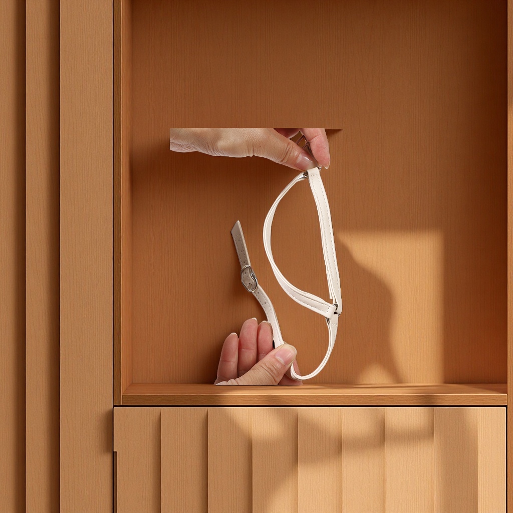 Triangular PU leather lazy shoelaces, anti-drop heels, fixed shoelaces, special for high heels that don't fit around the ankles, tight LACES, comfortable and durable Item Picture