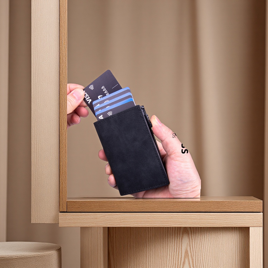 Factory Direct Sales Of New Fashionable And High-End Rfid Anti-Theft Card Swiping Bags, Large-Capacity Wallet, Coin Purse, Card Box And Card Case Wholesale Practical Models Application Scenario